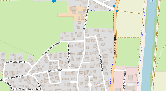 Pension auf Satellitenbild