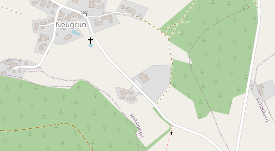 Pension auf Satellitenbild