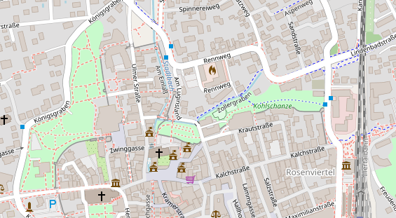 Pension auf Satellitenbild