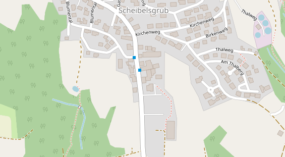 Pension auf Satellitenbild