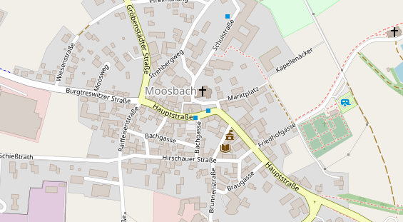 Pension auf Satellitenbild