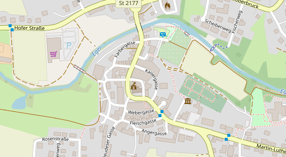 Pension auf Satellitenbild