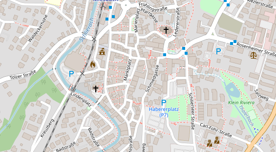 Pension auf Satellitenbild