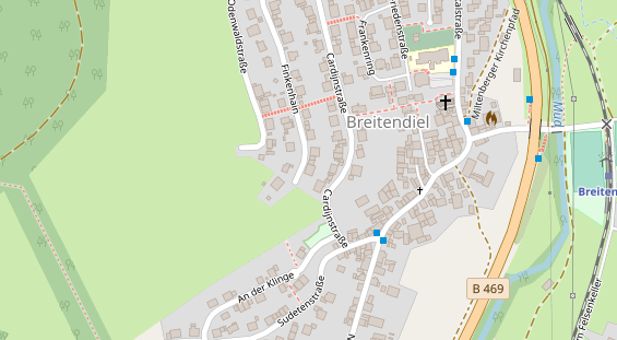 Pension auf Satellitenbild