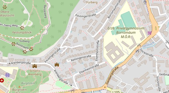 Pension auf Satellitenbild