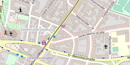 Pension auf Satellitenbild