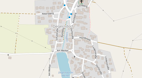 Pension auf Satellitenbild