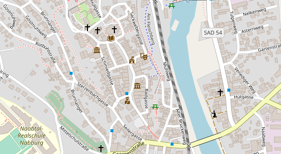 Pension auf Satellitenbild