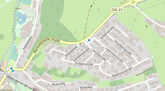 Pension auf Satellitenbild