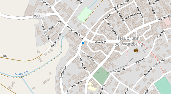 Pension auf Satellitenbild