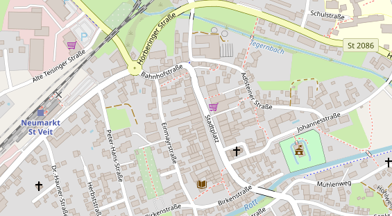 Pension auf Satellitenbild