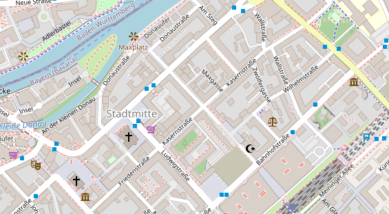 Pension auf Satellitenbild