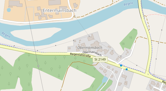 Pension auf Satellitenbild