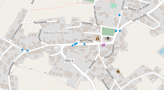 Pension auf Satellitenbild