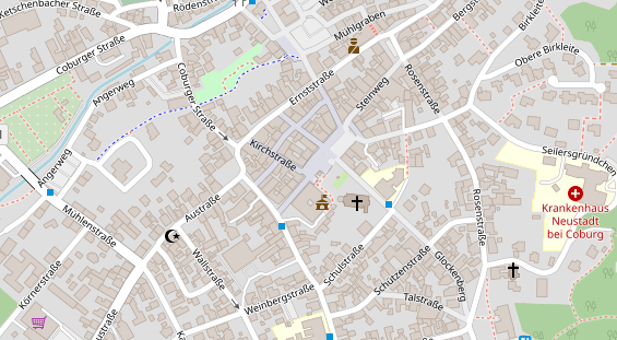 Pension auf Satellitenbild