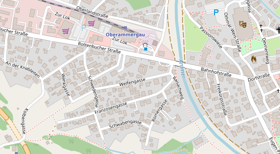 Pension auf Satellitenbild