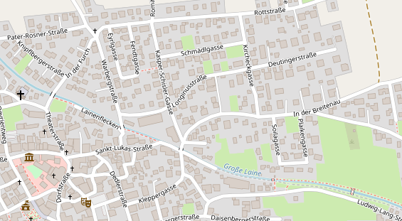 Pension auf Satellitenbild