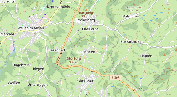 Pension auf Karte