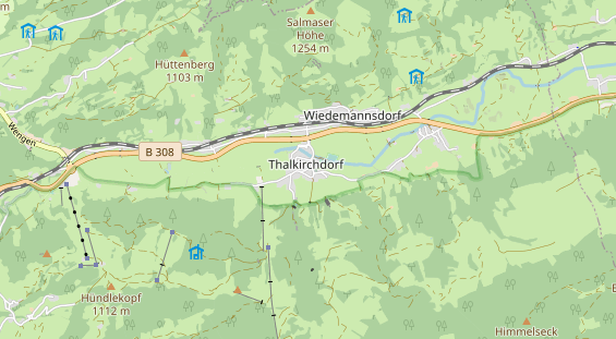 Pension auf Karte