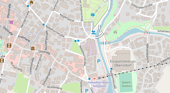 Pension auf Satellitenbild