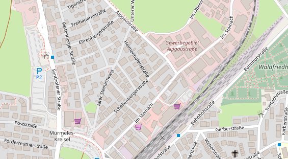 Pension auf Satellitenbild