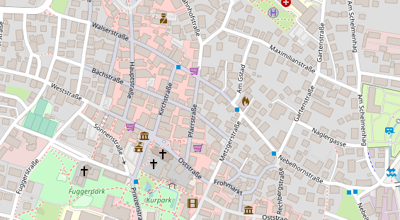 Pension auf Satellitenbild