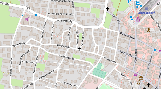 Pension auf Satellitenbild