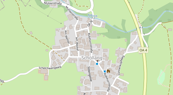 Pension auf Satellitenbild