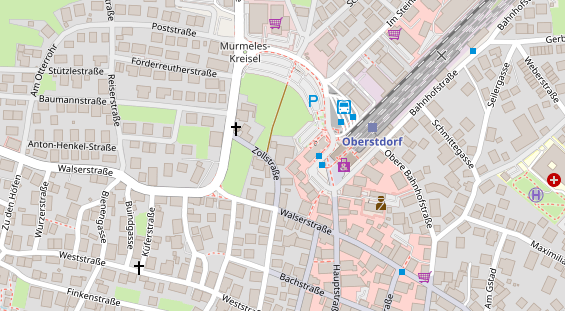 Pension auf Satellitenbild