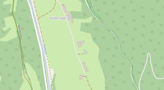 Pension auf Satellitenbild