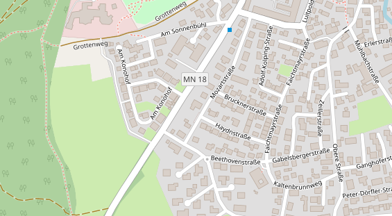 Pension auf Satellitenbild