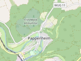 Pension auf Karte