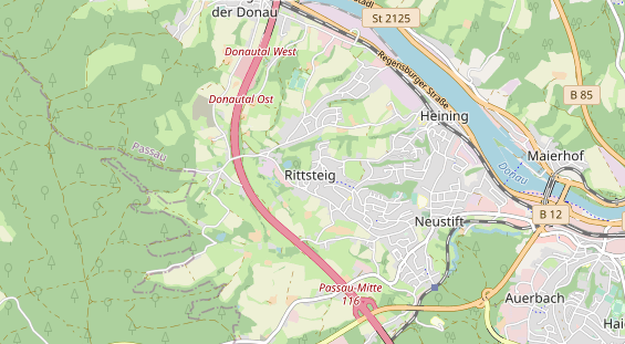Pension auf Karte