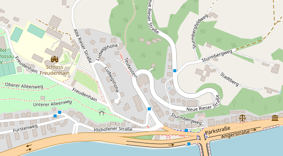 Pension auf Satellitenbild