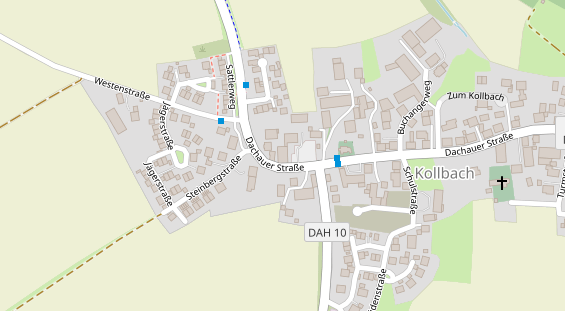 Pension auf Satellitenbild