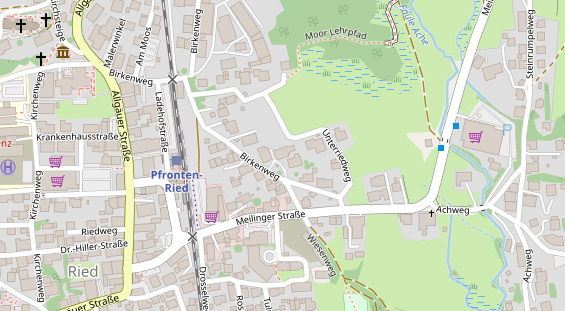 Pension auf Satellitenbild