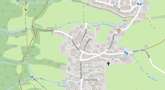 Pension auf Satellitenbild