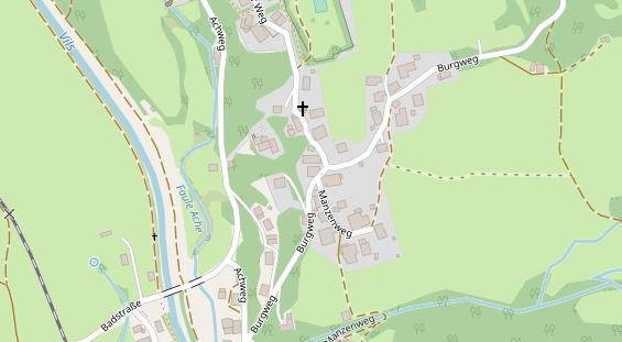 Pension auf Satellitenbild