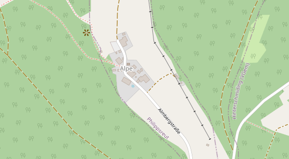 Pension auf Satellitenbild