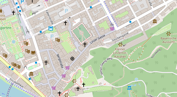 Pension auf Satellitenbild