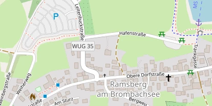 Pension auf Satellitenbild