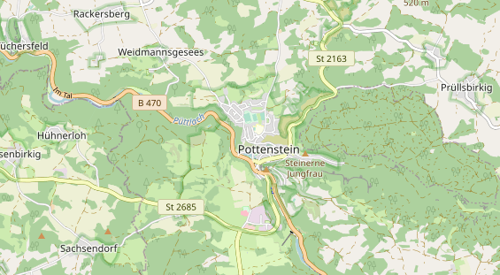 Pension auf Karte
