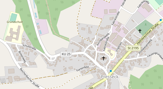 Pension auf Satellitenbild