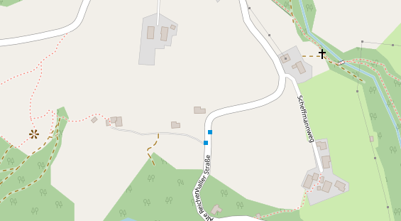 Pension auf Satellitenbild