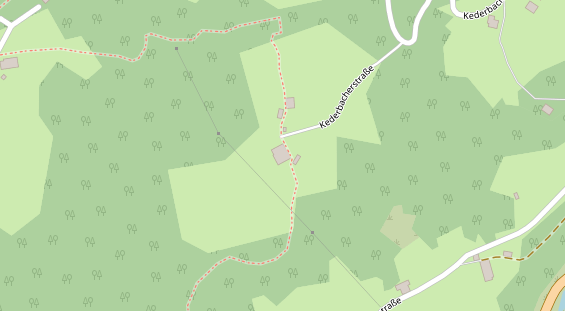 Pension auf Satellitenbild