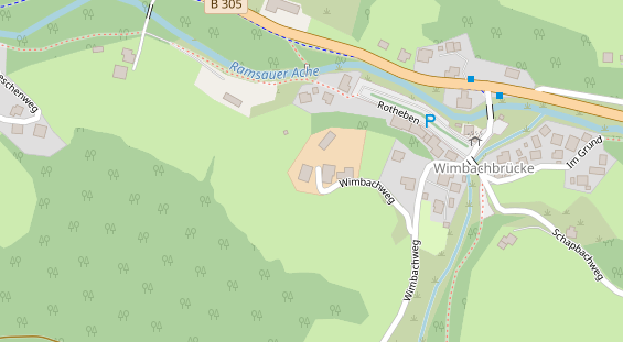 Pension auf Satellitenbild