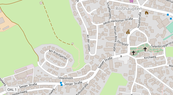 Pension auf Satellitenbild