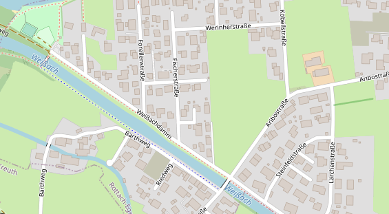 Pension auf Satellitenbild