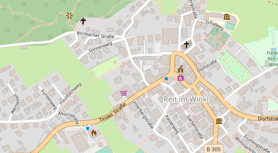 Pension auf Satellitenbild