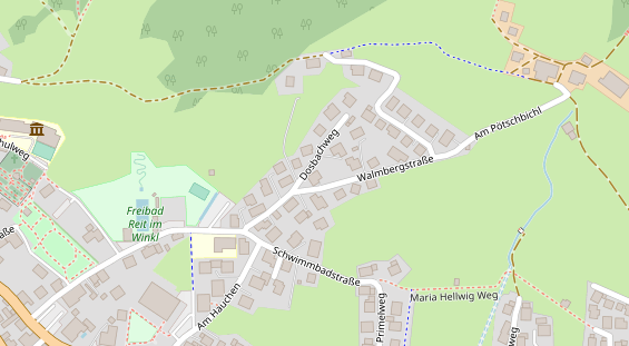 Pension auf Satellitenbild